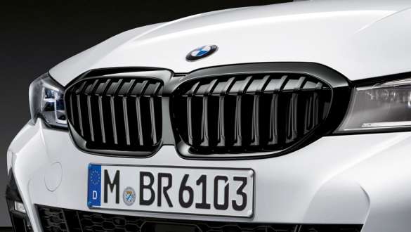 BMW serii 3 Limuzyna (G20), czarna atrapa chłodnicy M Performance BMW serii 3 Limuzyna (G20), czarna atrapa chłodnicy M Performance