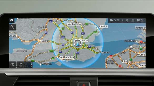 Hybryda plug-in BMW serii 3 Limuzyna 2021 G20, system nawigacyjny Hybryda plug-in BMW serii 3 Limuzyna 2021 G20, zbliżenie systemu nawigacyjnego