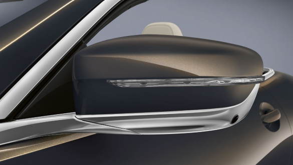 BMW M850i xDrive, szary drawit metalizowany, lusterko zewnętrzne. BMW M850i xDrive, szary drawit metalizowany, lusterko zewnętrzne.