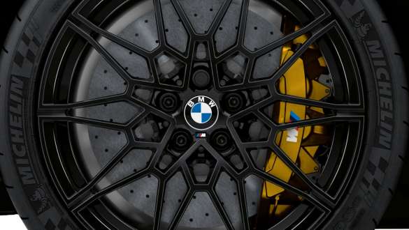 Hamulce węglowo-ceramiczne M, BMW M3 Limuzyna G80 2020 BMW M3 Limuzyna G80 2020, hamulce węglowo-ceramiczne M, zbliżenie