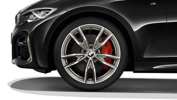 19-calowe obręcze kół M ze stopów lekkich 792 M Bicolor, BMW M340i xDrive Limuzyna G20 2020 BMW M340i xDrive Limuzyna G20 2020,19-calowe obręcze kół M ze stopów lekkich 792 M, Bicolor, zbliżenie koła