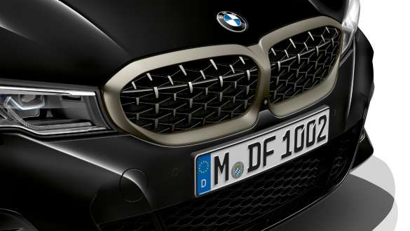 Technologia mild hybrid, BMW M340i xDrive Limuzyna G20 2020 BMW M340i xDrive Limuzyna G20 2020, szafirowoczarny metalizowany, technologia mild hybrid, przód, zbliżenie