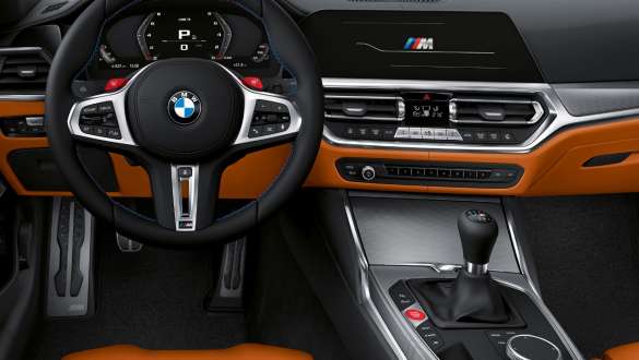 Panel obsługi na konsoli środkowej, BMW M3 Limuzyna G80 2020 wnętrze BMW M3 Limuzyna G80 2020, panel obsługi na konsoli środkowej, wnętrze
