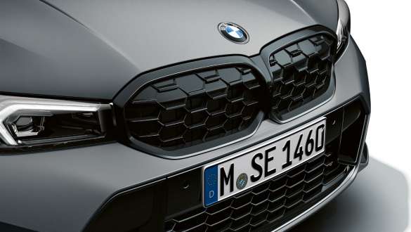 Atrapa chłodnicy BMW ze stylizowaną siatką BMW M340i xDrive Limuzyna G20 BMW M340i xDrive Limuzyna G20 mroźny czysty szary BMW Individual metalizowany atrapa chłodnicy BMW ze stylizowaną siatką