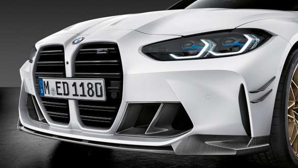 Karbonowa dokładka przednia M Performance, BMW M3 Limuzyna G80 2020 BMW M3 Limuzyna G80 2020, karbonowa dokładka przednia M Performance, zbliżenie
