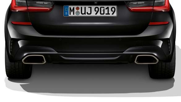 BMW M340i xDrive Touring (G21), ekskluzywne końcówki rur wydechowych BMW M340i xDrive Touring (G21), ekskluzywne końcówki rur wydechowych