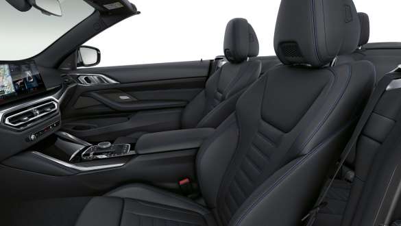 Fotele sportowe BMW M440i xDrive Cabrio G23 2020 Fotele sportowe BMW M440i xDrive Cabrio G23 2020 zbliżenie wnętrze