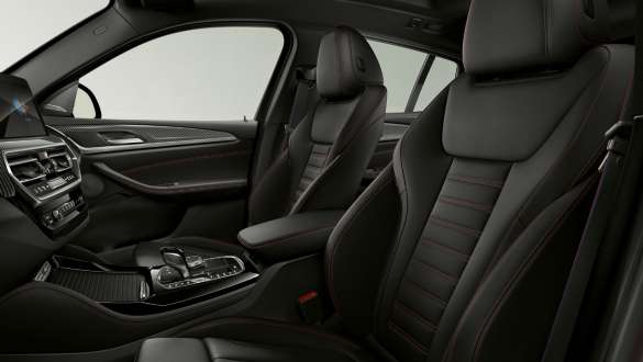 Sportowe fotele przednie BMW X4 M40i M40d G02 LCI 2021 BMW X4 M40i M40d G02 LCI modernizacja 2021 sportowe fotele przednie