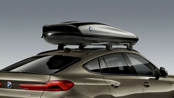 Pojemnik dachowy BMW 520 czarno-tytanowosrebrny BMW X6 G06 2019 Pojemnik dachowy BMW 520 czarno-tytanowosrebrny BMW X6 G06 2019 wyposażenie zewnętrzne