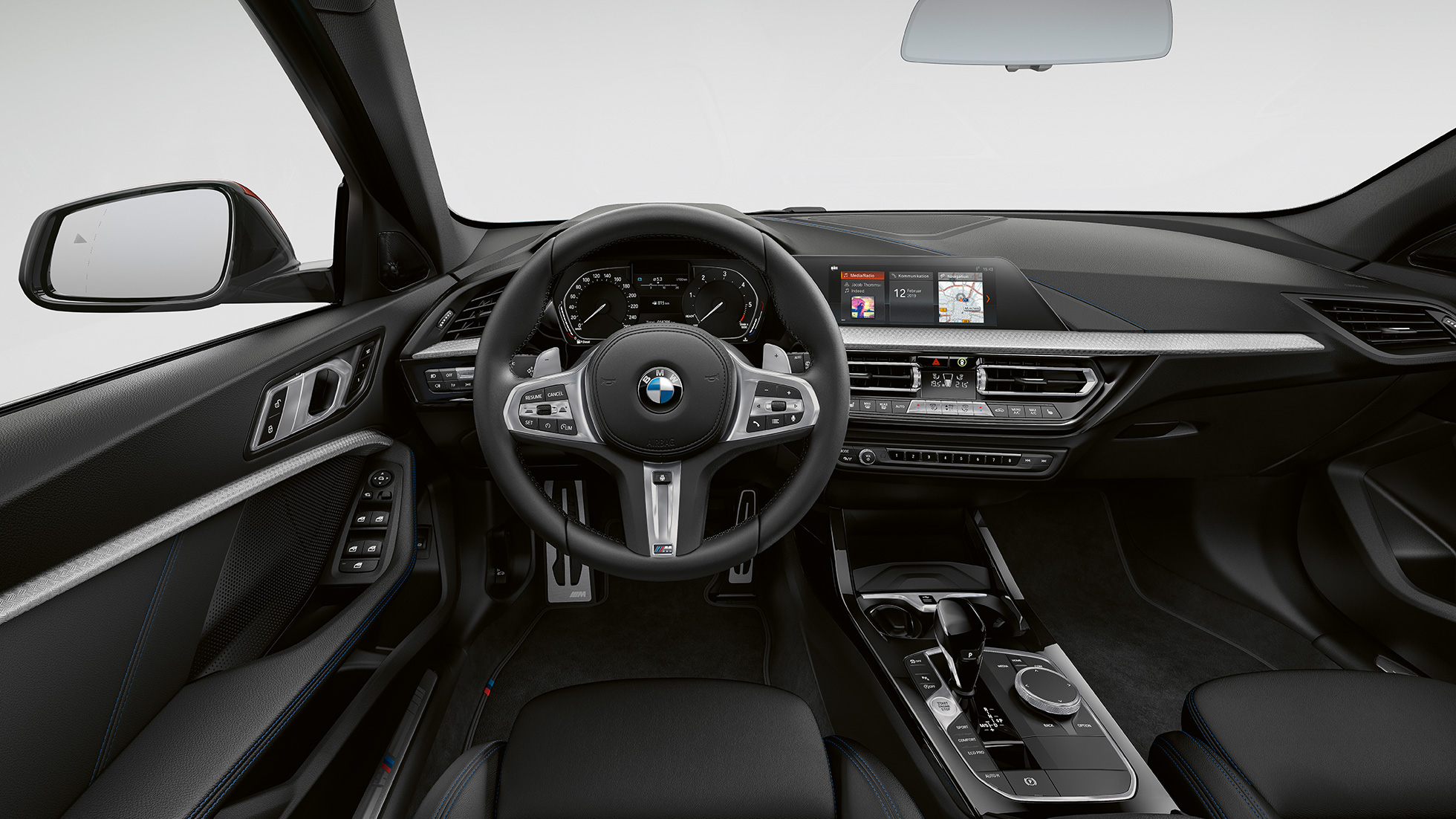 BMW serii 1, model M Sport, kokpit z kierownicą skórzaną M.