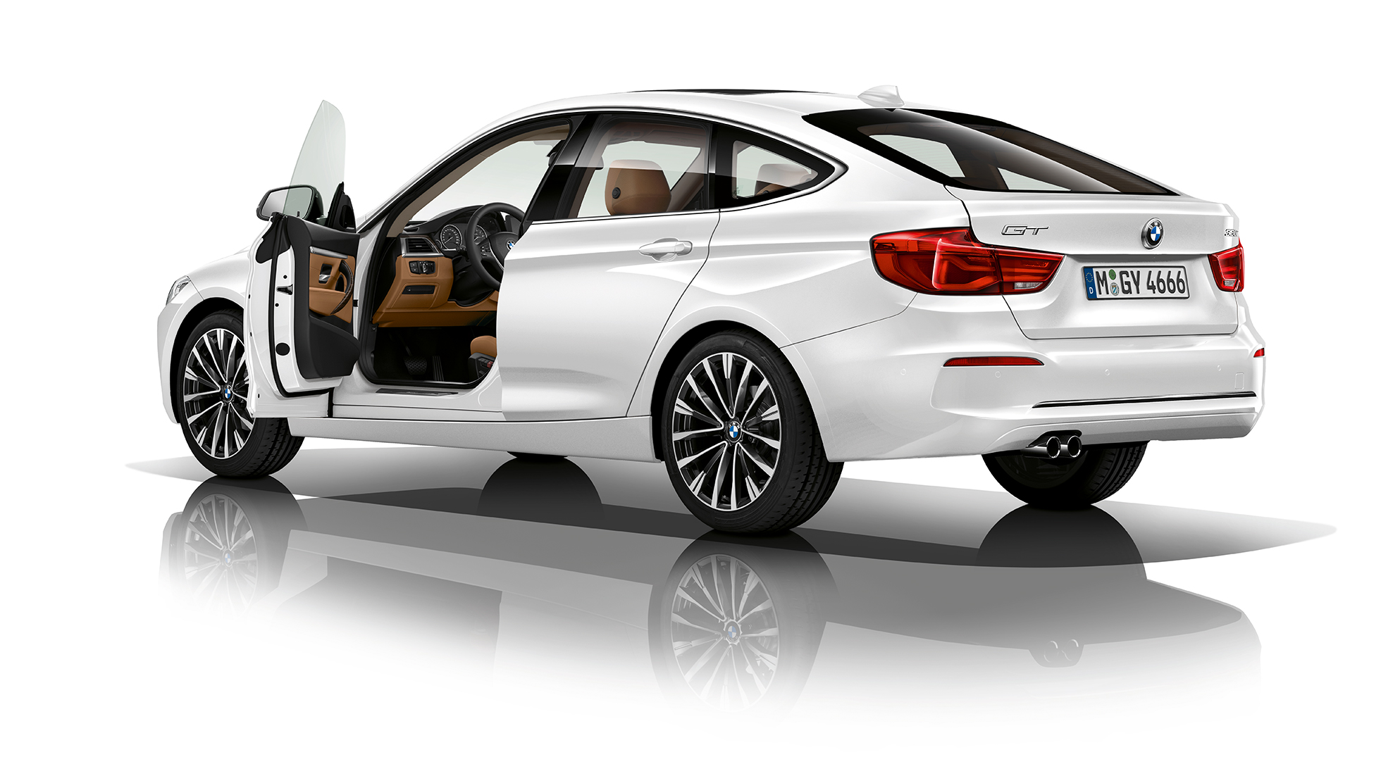 BMW serii 3 Gran Turismo, model Luxury Line, półprofil z tyłu BMW serii 3 Gran Turismo, model Luxury Line, półprofil z tyłu