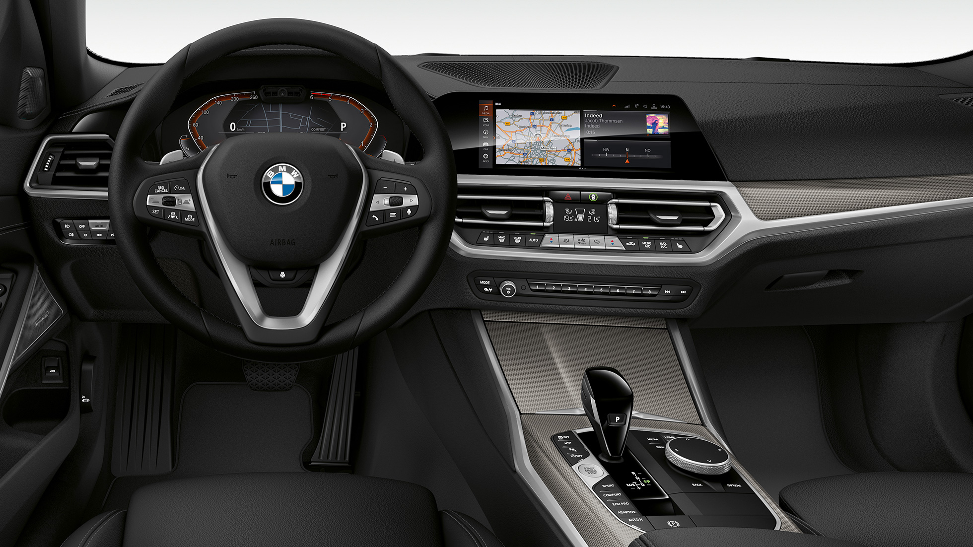 Model Sport Line, kokpit BMW serii 3 Touring, model Sport Line, kokpit