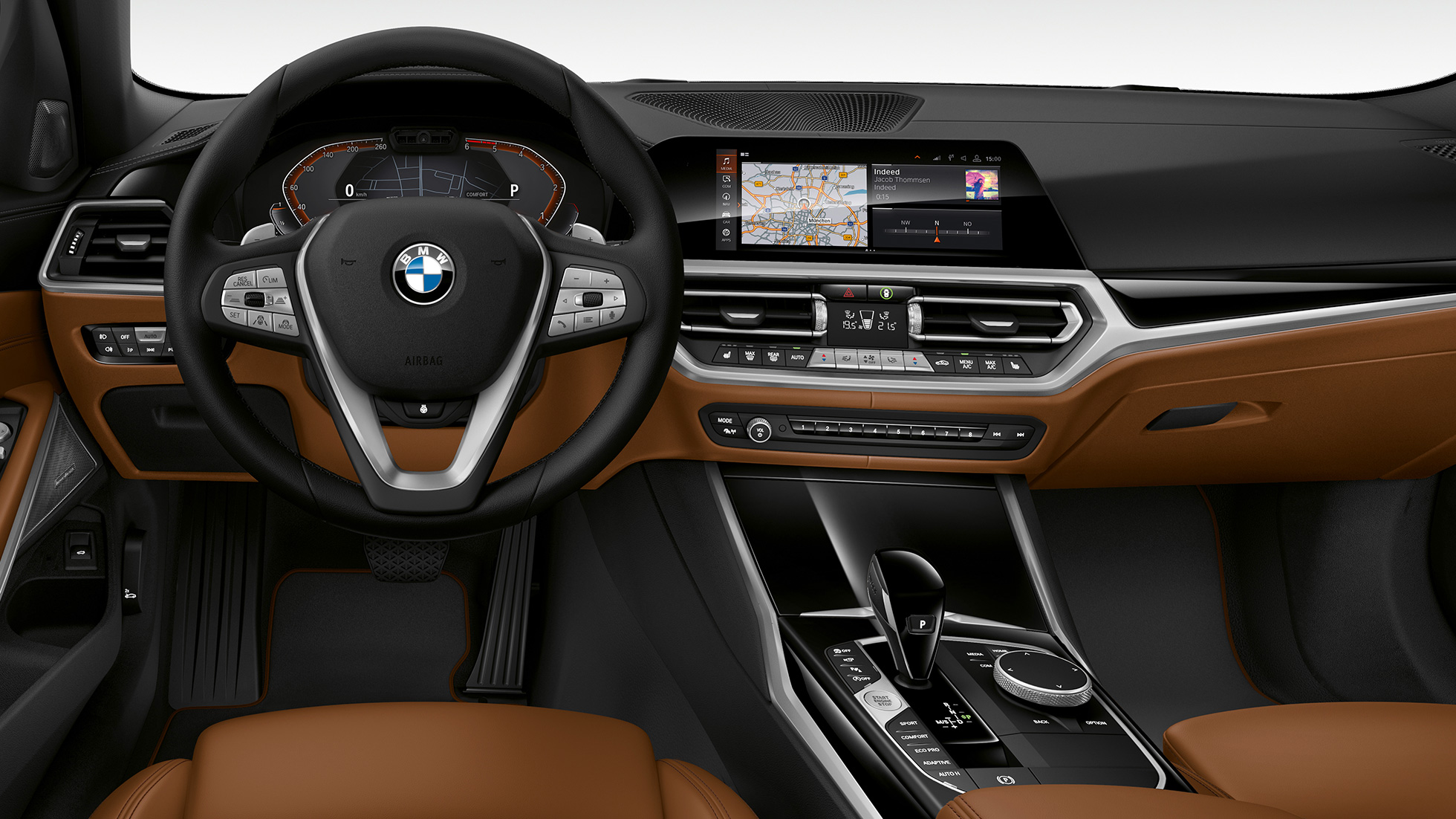 Model Luxury Line, kokpit BMW serii 3 Touring, model Luxury Line, kokpit