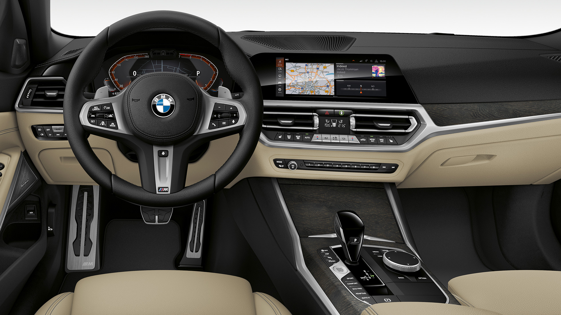 Model M Sport, kokpit BMW serii 3 Touring, model M Sport, kokpit