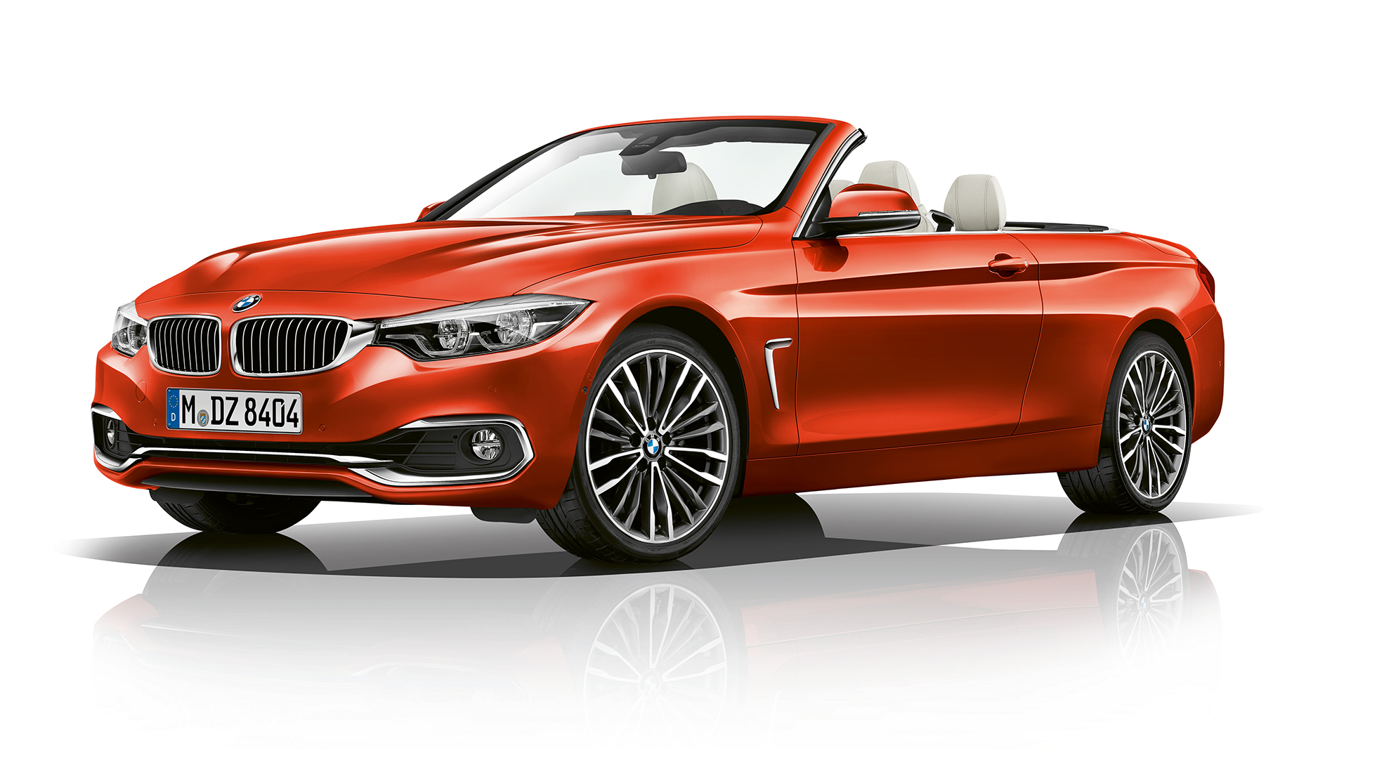 BMW serii 4 Cabrio, model Luxury Line, półprofil z przodu BMW serii 4 Cabrio, model Luxury Line, półprofil z przodu