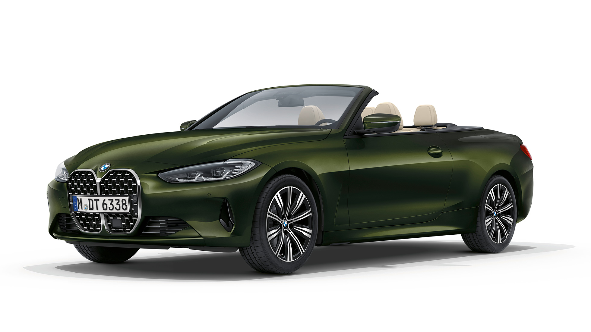 BMW serii 4 Cabrio G23 2020 wyposażenie standardowe, bazalt metalizowany, przedni półprofil BMW serii 4 Cabrio G23 2020 wyposażenie standardowe, bazalt metalizowany, tylny półprofil