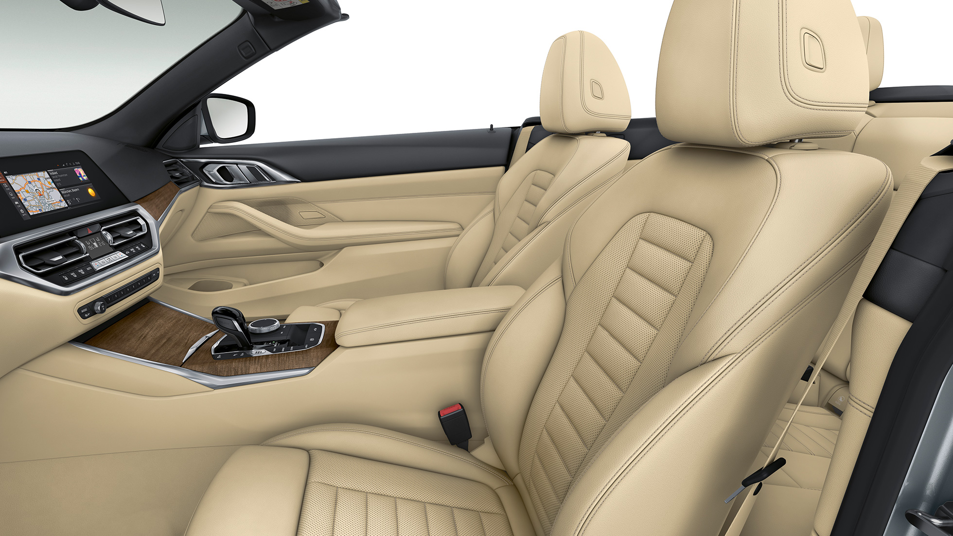 Fotele BMW serii 4 Cabrio wyposażenie standardowe G23 2020 BMW serii 4 Cabrio G23 2020 wyposażenie standardowe wnętrze fotele
