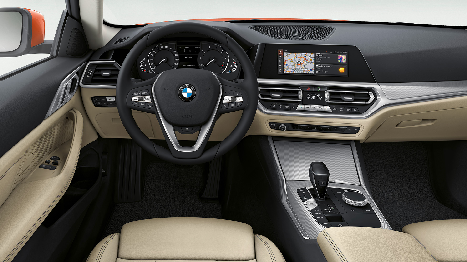BMW serii 4 Coupé w wyposażeniu standardowym, G22 2020 BMW serii 4 Coupé G22 2020 w wyposażeniu standardowym, wnętrze