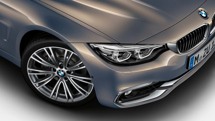 BMW serii 4 Gran Coupé BMW Individual ujęcie z półprofilu z lotu ptaka BMW serii 4 Gran Coupé BMW Individual ujęcie z półprofilu z lotu ptaka