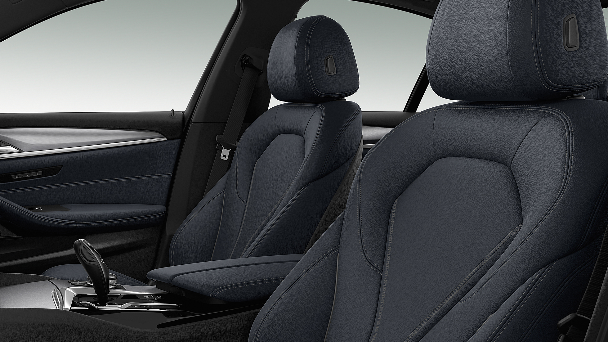 Sport Line, tapicerka, BMW serii 5 Limuzyna Sport Line, BMW serii 5 Limuzyna, 540i Limuzyna G30, biel alpejska metalizowany, tapicerka