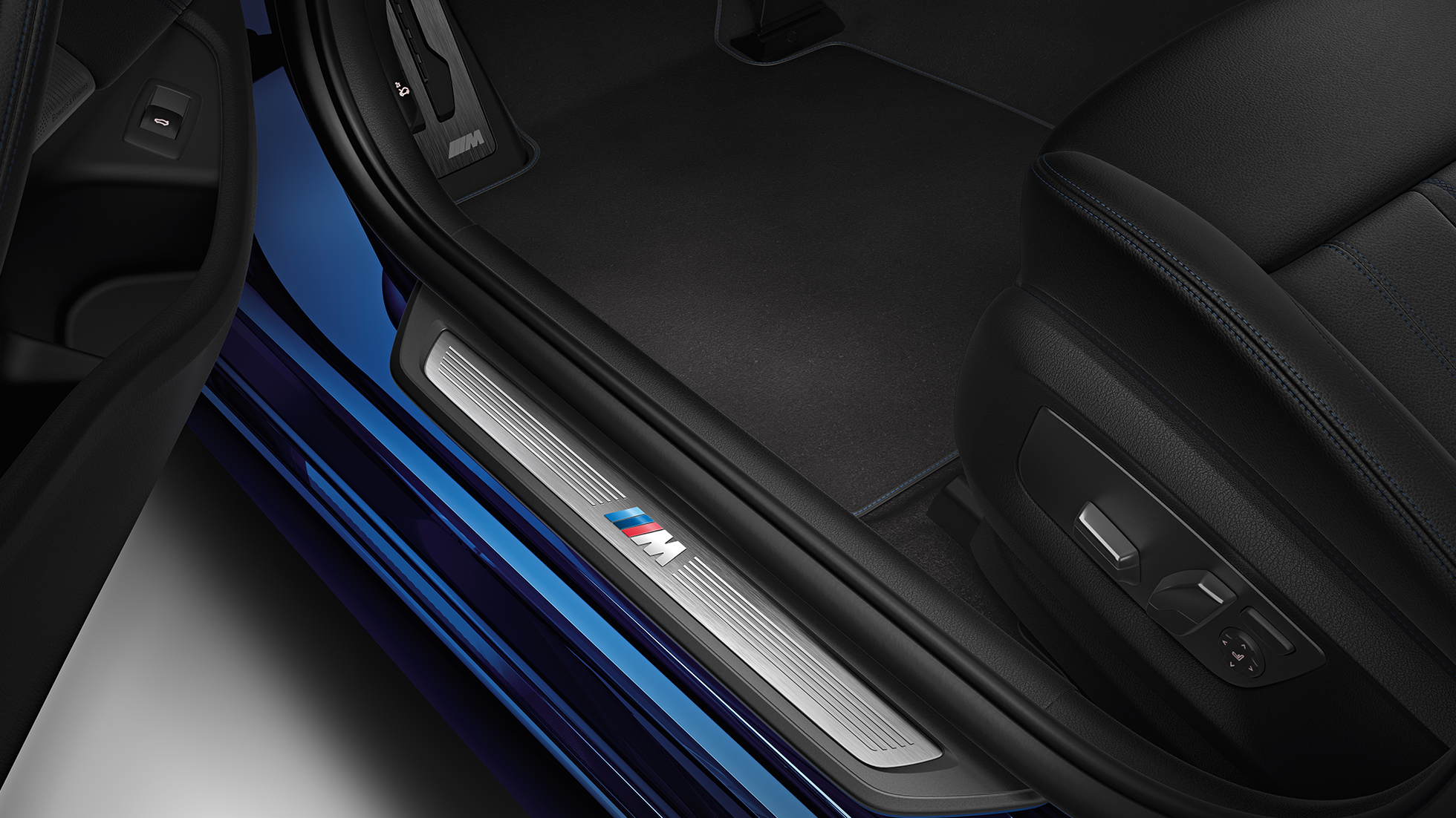 Pakiet sportowy M, wnętrze, BMW serii 5 Limuzyna, 540i Limuzyna Pakiet sportowy M, BMW serii 5 Limuzyna, 540i Limuzyna G30, niebieski śródziemnomorski metalizowany, wnętrze
