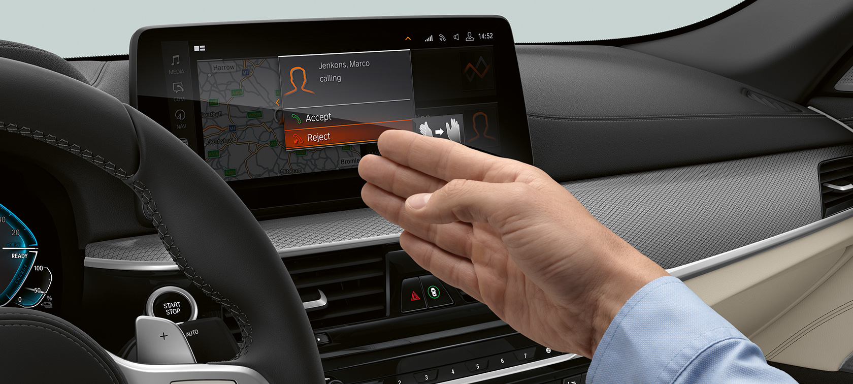 Technologie w BMW serii 5 Limuzyna G30 Wyświetlacz informacyjny w BMW serii 5 Limuzyna G30, modernizacja 2020, kokpit