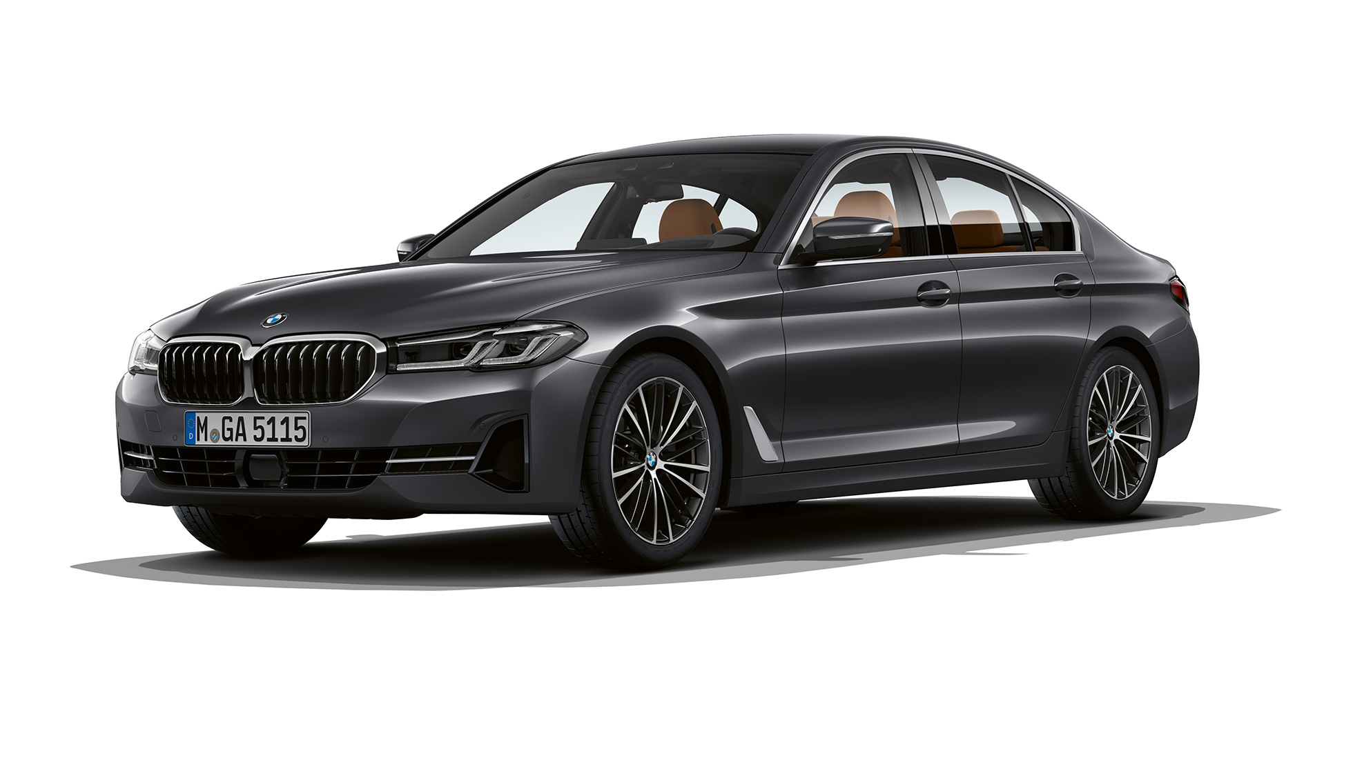 BMW serii 5 Limuzyna G30 model podstawowy BMW serii 5 Limuzyna 540i G30 2020 w wyposażeniu standardowym, szary Sophisto, przedni półprofil