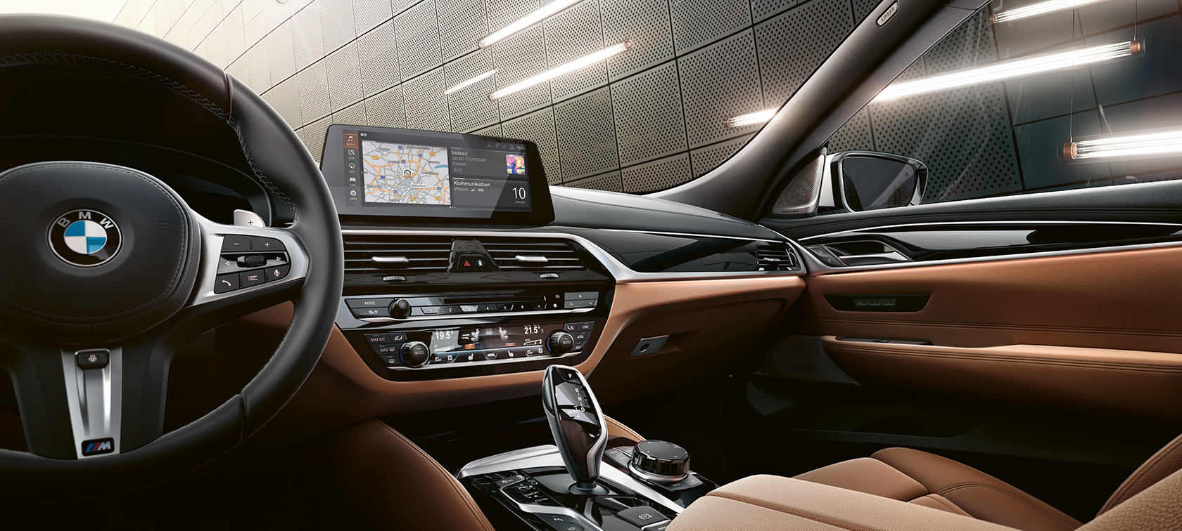BMW serii 6 Gran Turismo G32, kokpit z kierownicą BMW serii 6 Gran Turismo G32 2017, kokpit z kierownicą, wnętrze