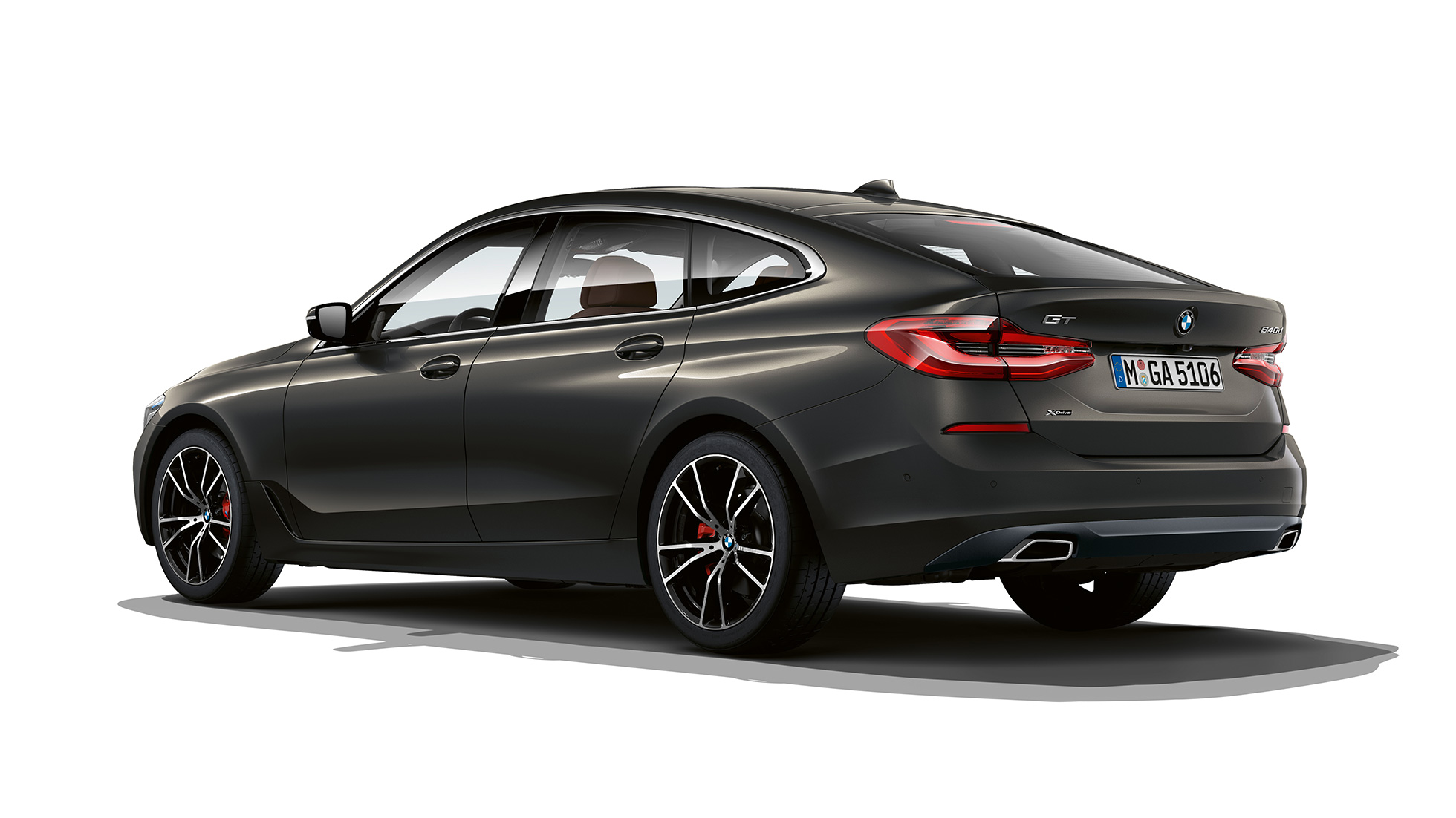 BMW serii 6 Gran Turismo G32 2020 Luxury Line, tył BMW serii 6 Gran Turismo G32 640d xDrive 2020 Luxury Line, szary drawit, tylny półprofil