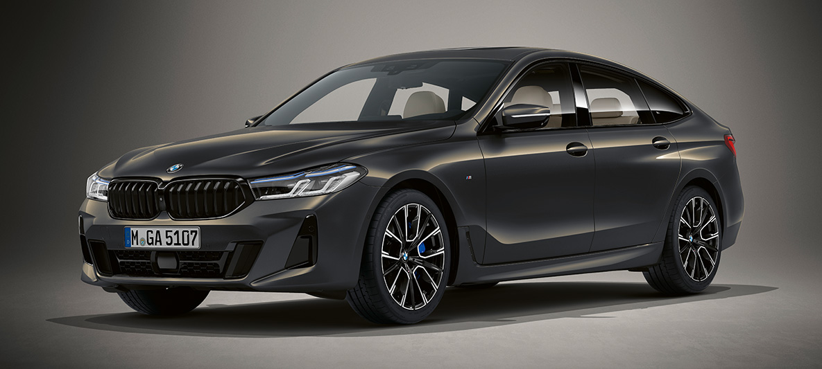 Lakier BMW Individual, szary drawit metalizowany, w BMW serii 6 Gran Turismo G32 2020 Lakier BMW Individual, szary drawit metalizowany, w BMW serii 6 Gran Turismo G32 2020, przedni półprofil podczas postoju