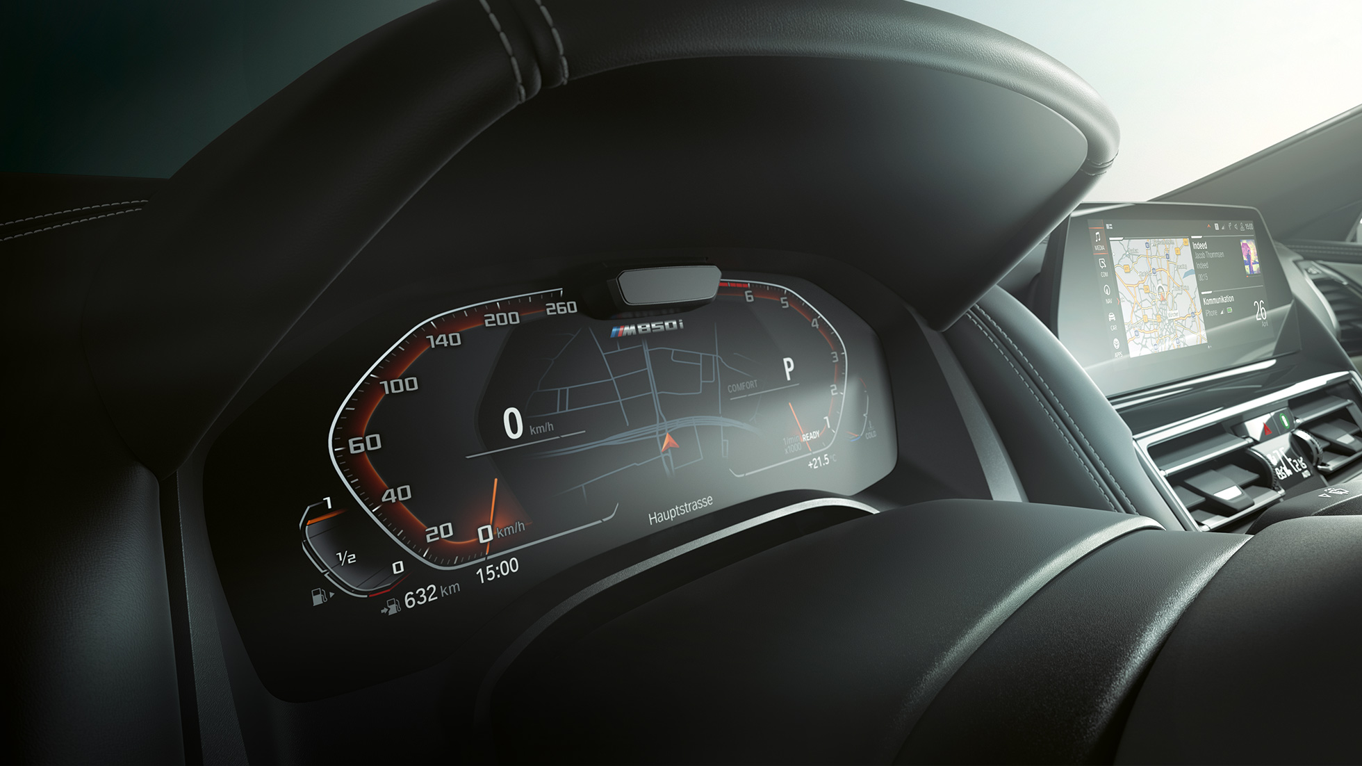 BMW M850i xDrive, zestaw wskaźników, system asystujący kierowcy plus. BMW M850i xDrive, zestaw wskaźników, system asystujący kierowcy plus.