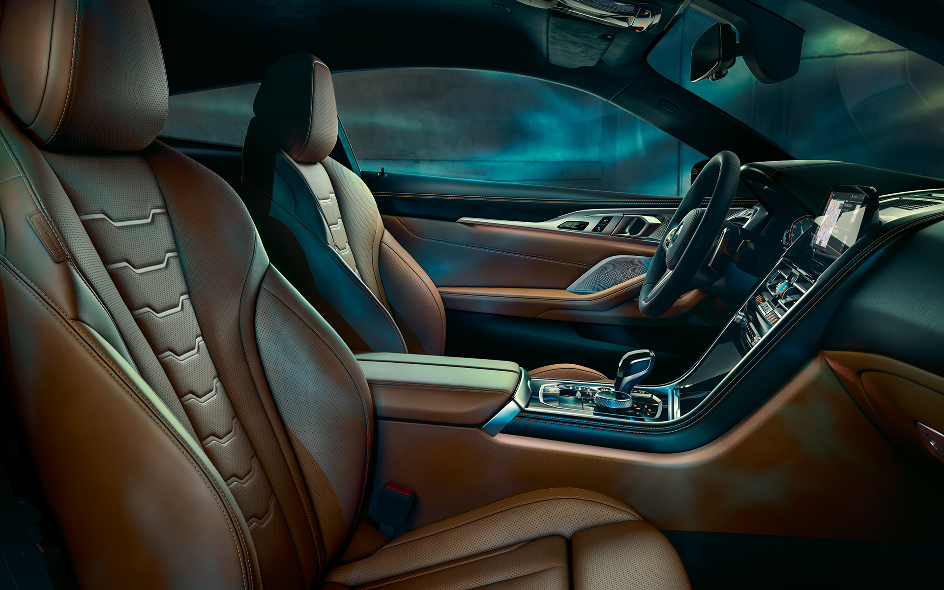 BMW serii 8 Coupé, wnętrze Wnętrze BMW serii 8 Coupé z kokpitem.