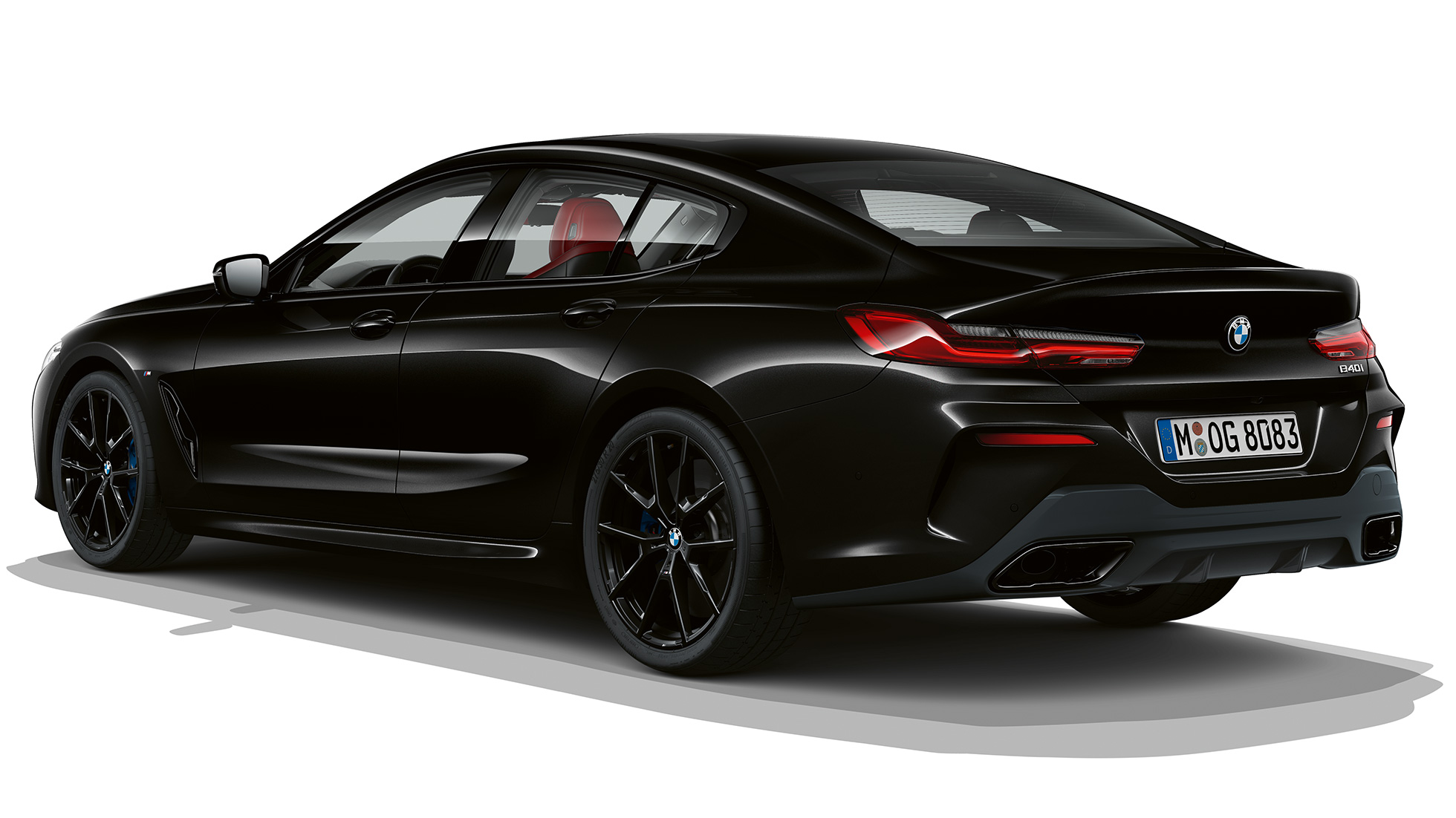 Pakiet sportowy M, ujęcie z półprofilu od tyłu BMW serii 8 Gran Coupé, pakiet sportowy M, ujęcie z półprofilu od tyłu