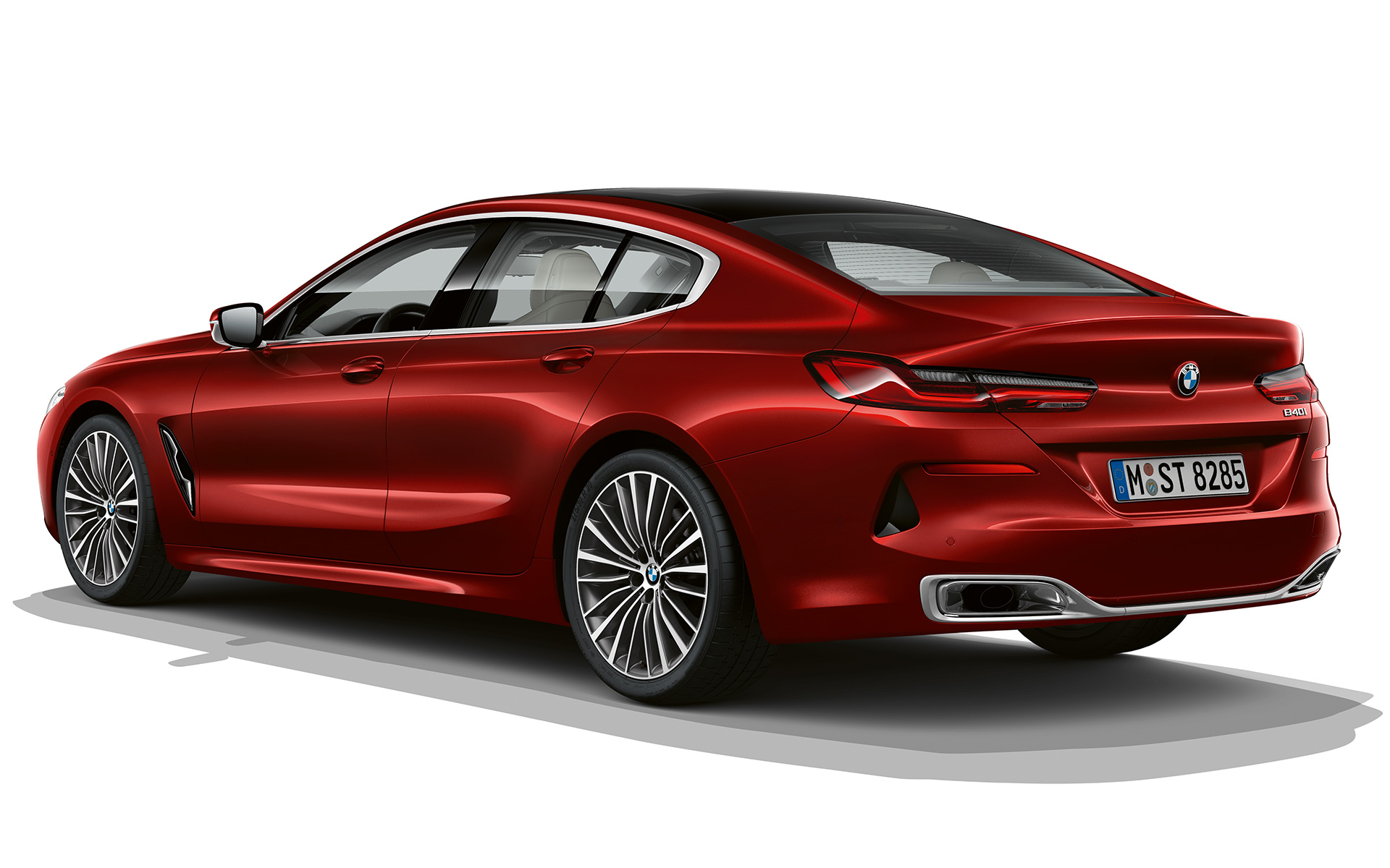 Impulsive Heat, ujęcie z półprofilu od tyłu BMW serii 8 Gran Coupé, Impulsive Heat, ujęcie z półprofilu od tyłu