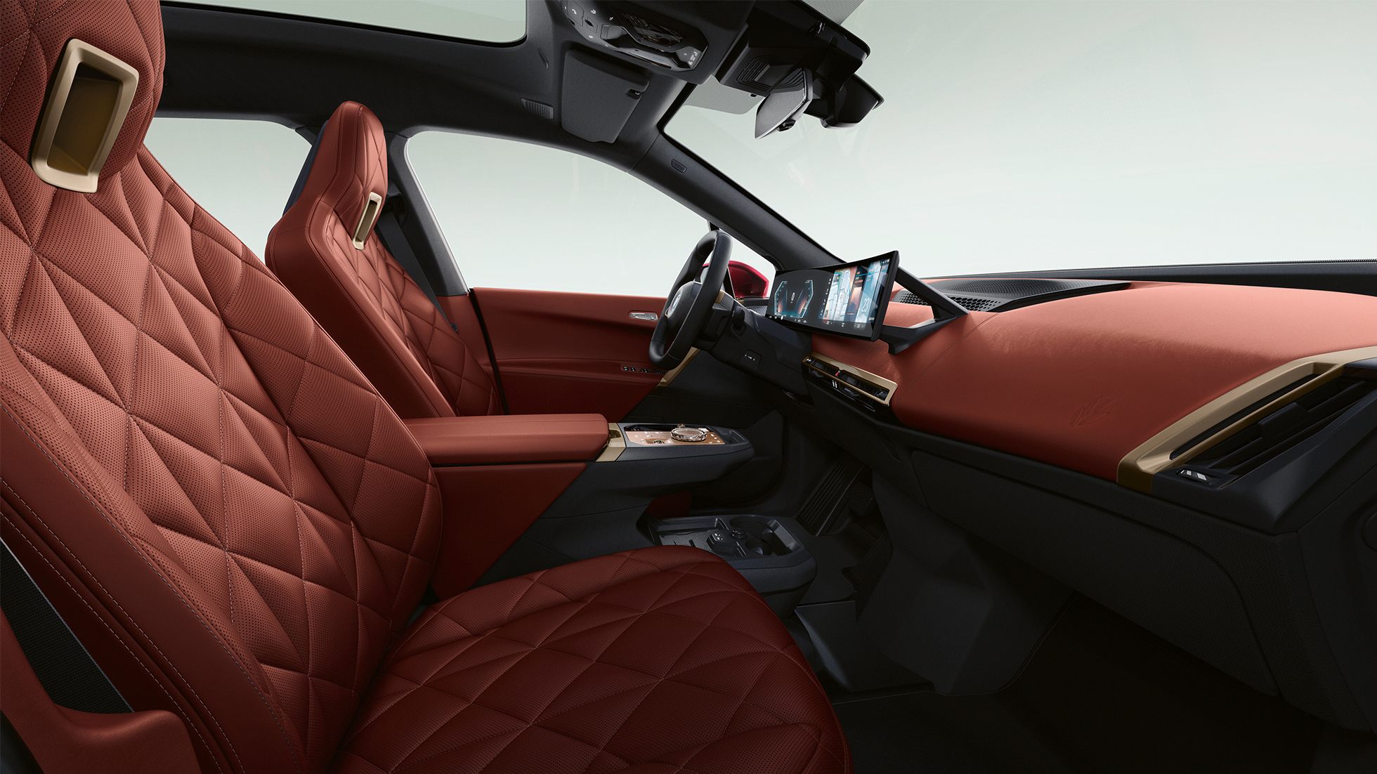 BMW iX stylistyka Suite Castanea BMW iX i20, stylistyka wnętrza Suite Castanea