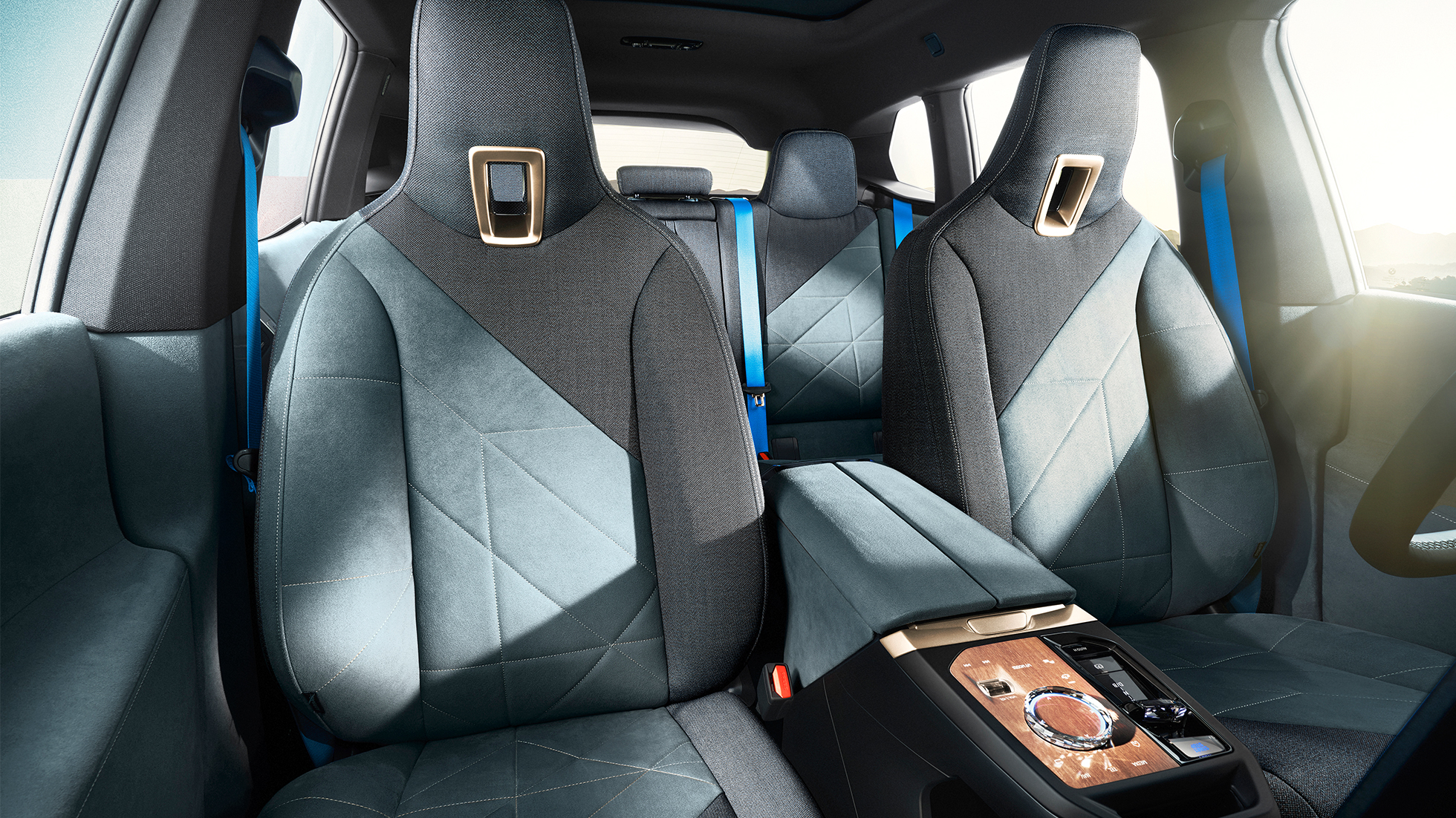 BMW iX, siedzenia tylne Loft Stone Grey BMW iX i20, siedzenia tylne Loft Stone Grey