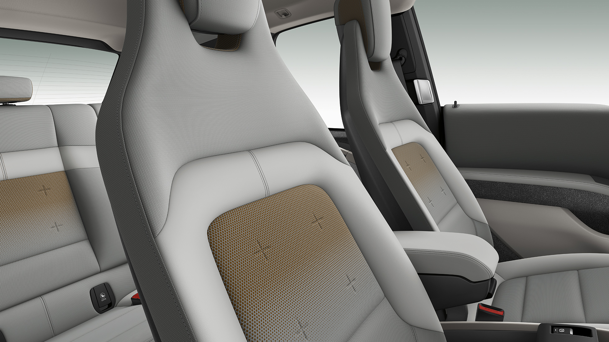 BMW i3 2018, fotele BMW i3 I01 2018, wnętrze, fotele