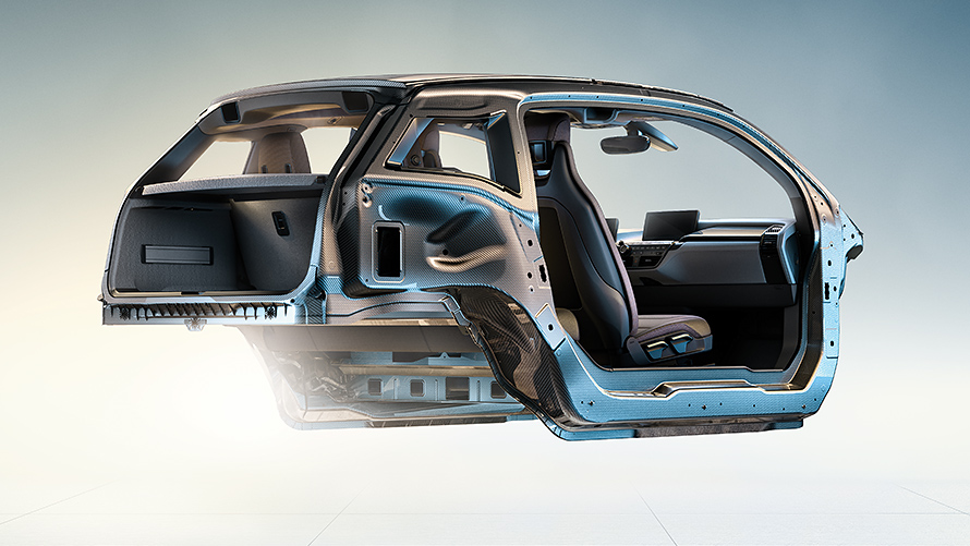 BMW i3, lekka konstrukcja Innowacyjna karoseria BMW i3, lekka konstrukcja, karbon