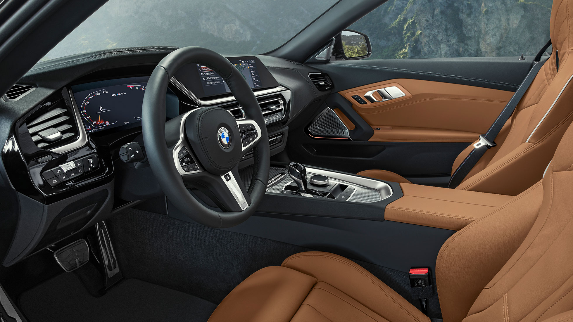 Wnętrze BMW Z4 M40i Kierownica BMW Z4 Roadster M40i 2019, wnętrze