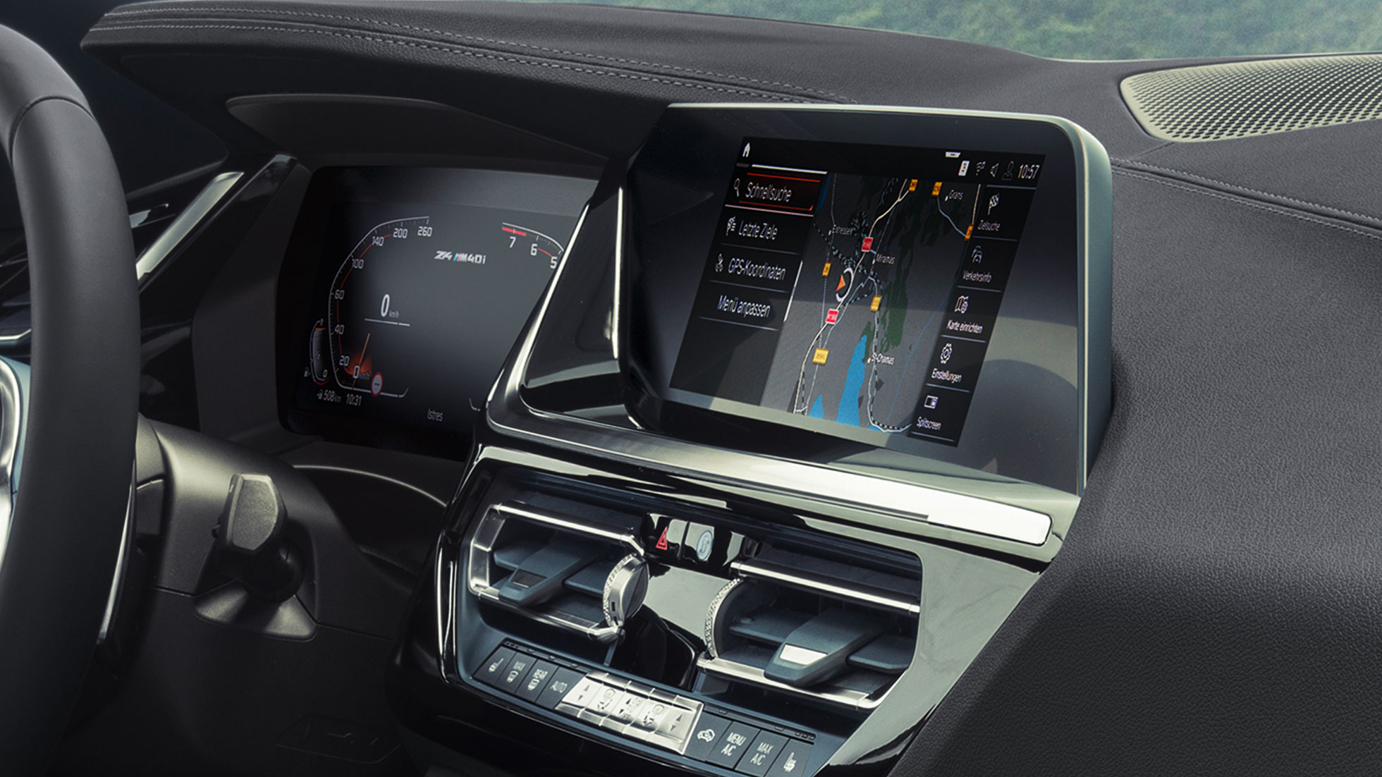 Inteligentny asystent osobisty BMW, BMW Z4 M40i Inteligentny asystent osobisty BMW, BMW Z4 Roadster M40i 2019, monitor pokładowy