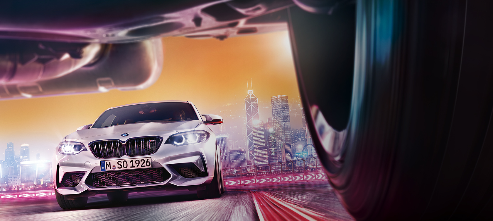 BMW M2 Competition F87 BMW M2 Competition F87 2018, srebrny Hockenheim metalizowany, widok z przodu