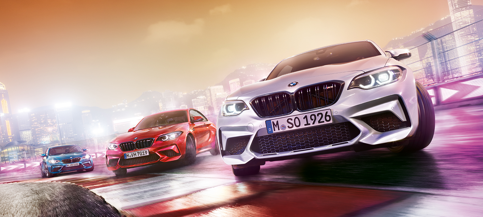 Stylistyka BMW M2 Competition Stylistyka BMW M2 Competition F87 2018, srebrny Hockenheim metalizowany, przedni półprofil