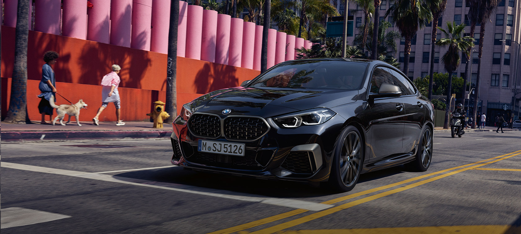 BMW M235i xDrive Gran Coupé F44 2020 szafirowoczarny metalizowany przedni półprofil