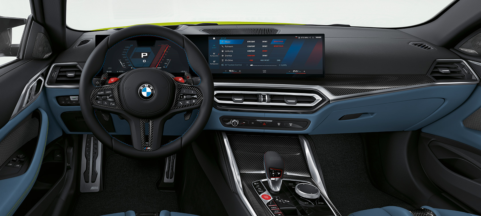 BMW M4 Coupé G82 2020, deska rozdzielcza BMW M4 Coupé G82 2020, deska rozdzielcza, wnętrze