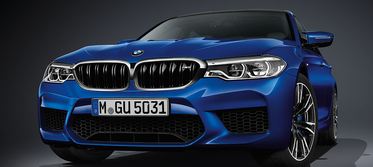 Widok z przodu M5. BMW M5, widok z przodu.