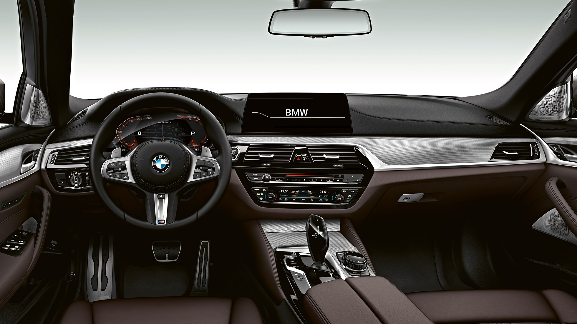 Stylistyka wnętrza. BMW M550i i BMW M550d, kokpit.