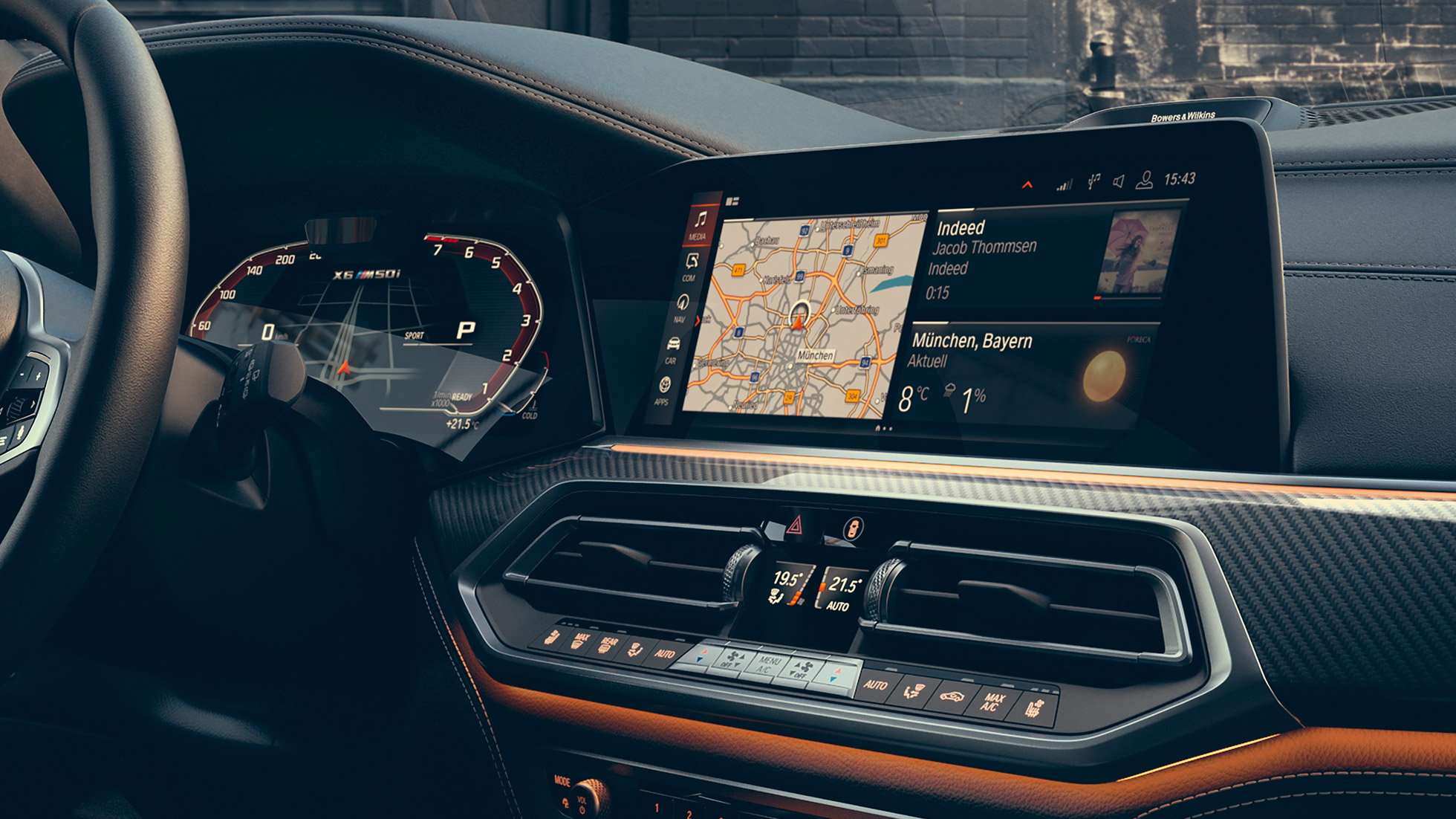 BMW X6 M50i, kokpit BMW X6 M50i, kokpit, zorientowanie na kierowce
