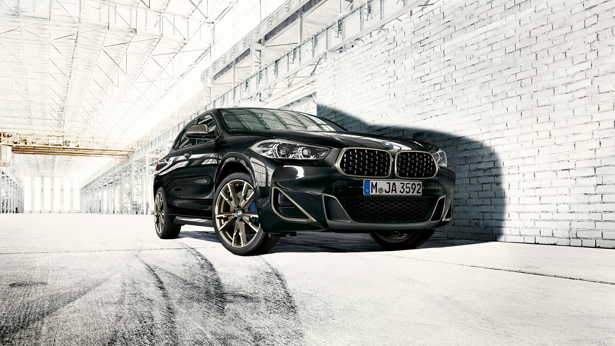 Atrapa chłodnicy BMW X2 M35i Atrapa chłodnicy BMW, BMW X2 M35i F39, szafirowoczarny, metalizowany, przedni półprofil
