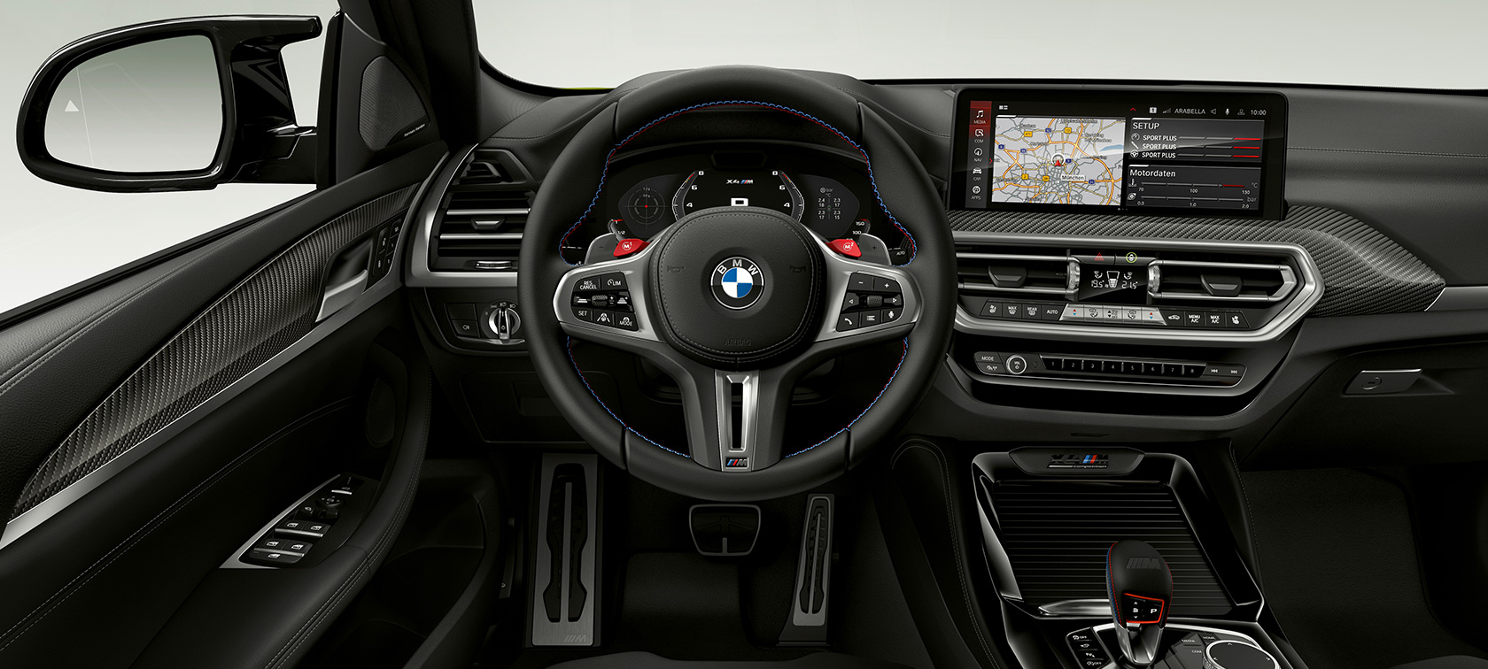 Deska rozdzielcza BMW X4 M Competition F98 LCI modernizacja 2021 BMW X4 M Competition F98 LCI modernizacja 2021 kokpit wnętrze