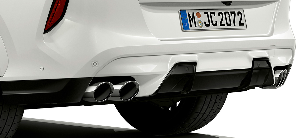Pas tylny BMW X6 M F96 Pas tylny M w BMW X6 M F96 2020 SUV widok z tyłu